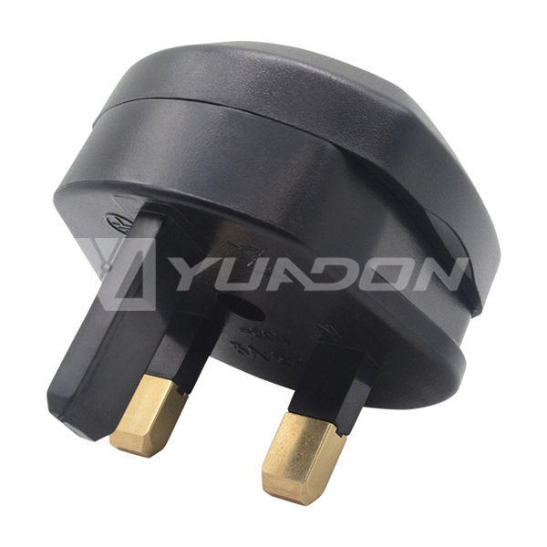 2 Pin to 3 Pin Adapter Euro Socket to UK Plug Travel Adapter