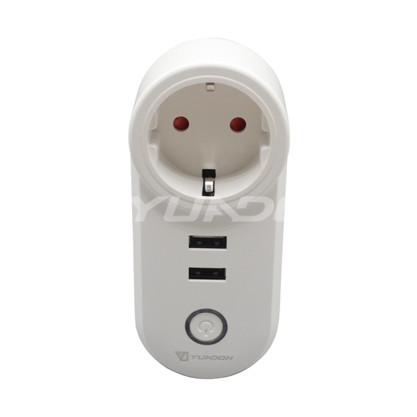 EU Mini USB Smart Wifi Power Strip Socket Germany Wi-Fi Smart Socket Plug with USB Charging Port 