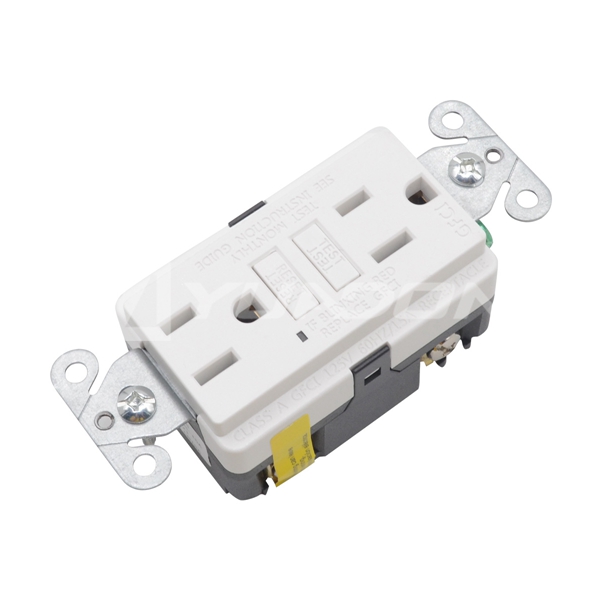15A industrial Environments GFCI Receptacle white American 220v gfci receptacle