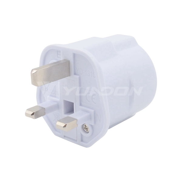 Electrical Plug Converter, EU To UK Travel Adapter Converter With Fused CE ROHS