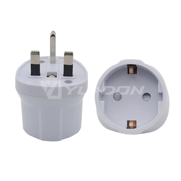 EU to UK plug adaptor Schuko to British travel adapter with BS8546 certificate