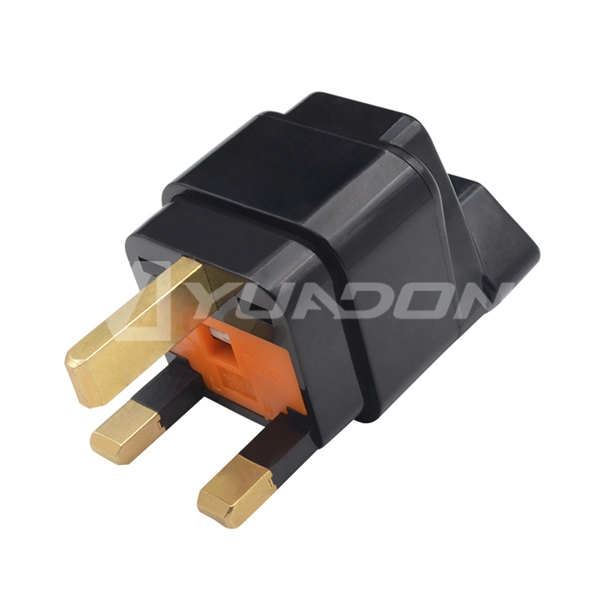 Brazil Waterproof Socket to UK Plug Adapter with Fuse