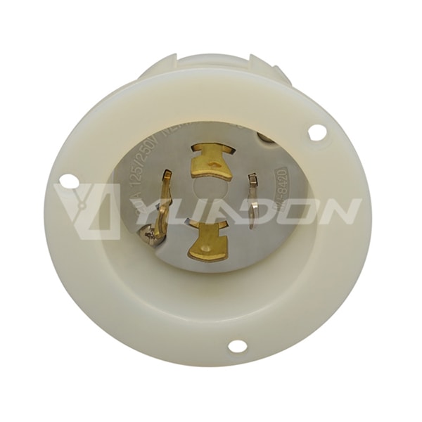 Nylon Copper NEMA L14-20P UL Locking Flanged Inlet American Standard Plug 04