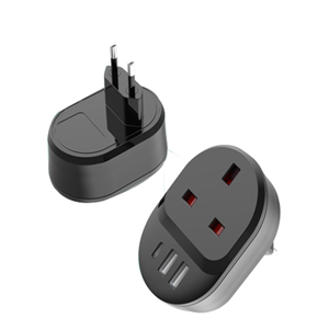 Plug Adaptador de enchufe UK/Inglaterra a EU/Europa (Max 250V 10A)