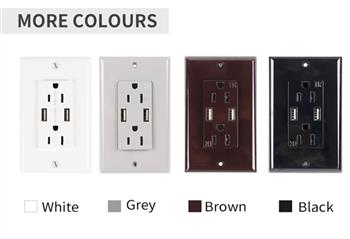 USB wall socket for usa, usa wall socket