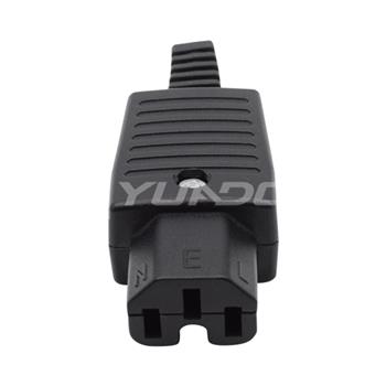 Durable IEC C13 right angle rewirable connector 3 pin female power plug socketDP 