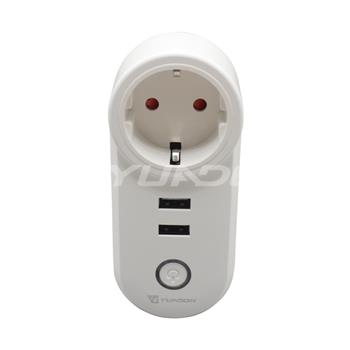 EU Mini USB Smart Wifi Power Strip Socket Germany Wi-Fi Smart Socket Plug with USB Charging Port 