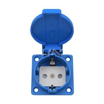 EU waterproof socket with safety shutter