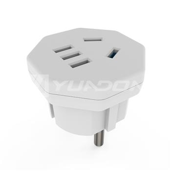 YuaDon UK Bristish to EU Euro Europe Schuko European Plug Adapter AC Power Converter-5 Pack Guangzhou Yuadon Electric CO .Ltd YD-9625 