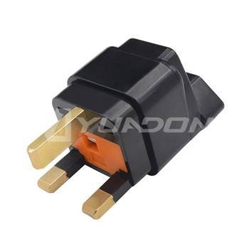 Brazil Socket to UK Plug plug adapter with fuse