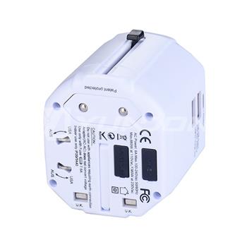 Universal World Wide Travel Charger Adapter International Plug with Dual USB Ports CE Approval 03