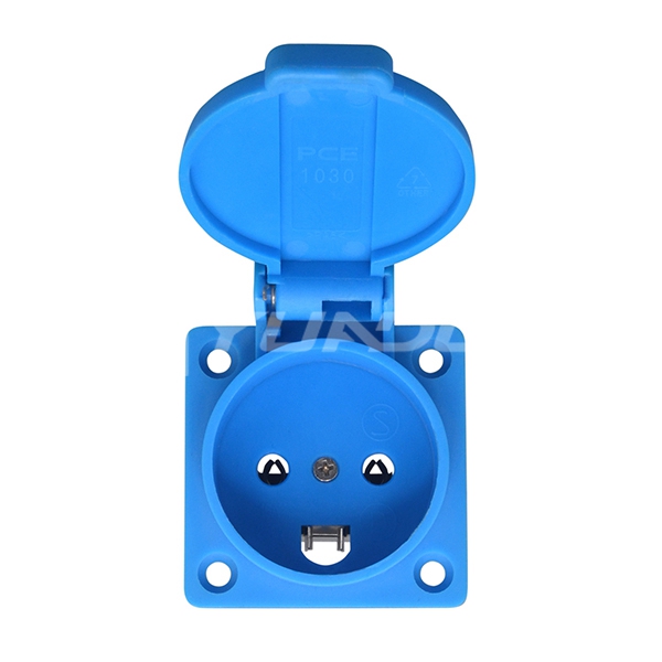 IP44 3 pin Danish Denmark waterproof power socket